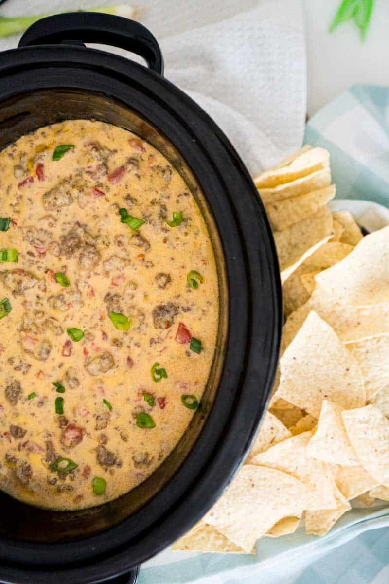 Easy Crock Pot Mexican Cheese Dip Recipe