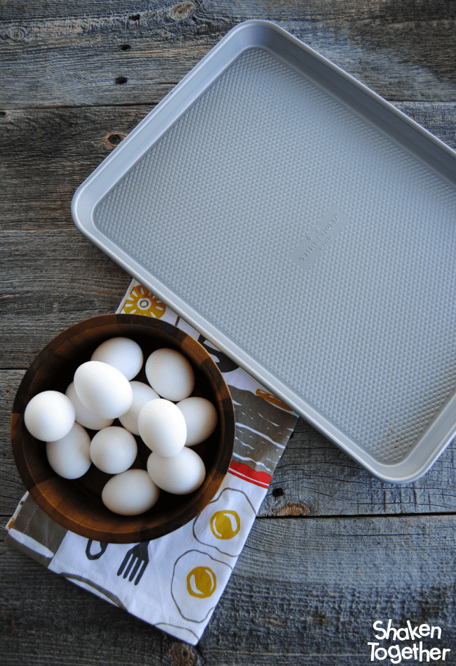Sheet Pan Eggs - How to Cook 12 Eggs Quickly! - Shaken Together