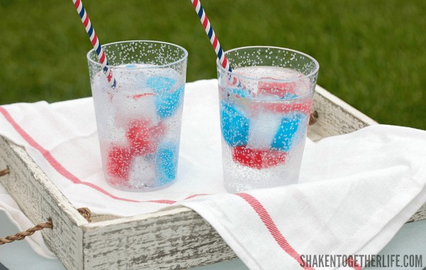 Icy Cools Red, Ice & Blue, Reusable Ice Cubes for Your Drink