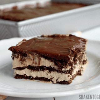 Iced Mocha Eclair Cake (A No Bake Dessert!)