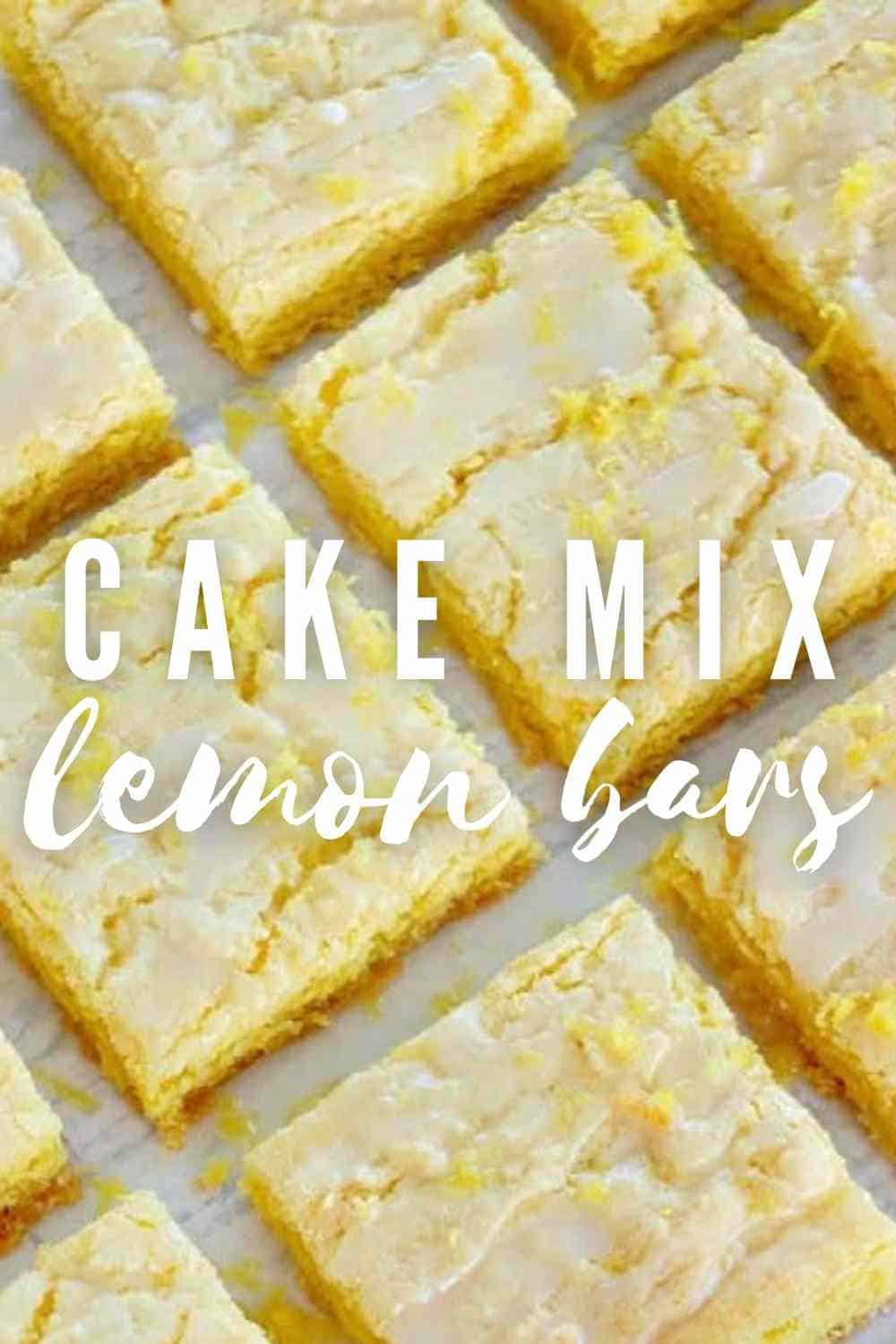 Lemon Glazed Lemon Bars From a Cake Mix - Shaken Together
