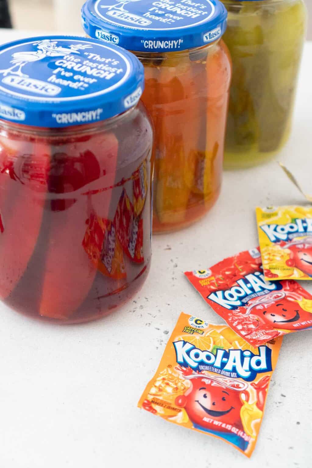 Kool-Aid Pickles - How to Make Koolickles - Shaken Together