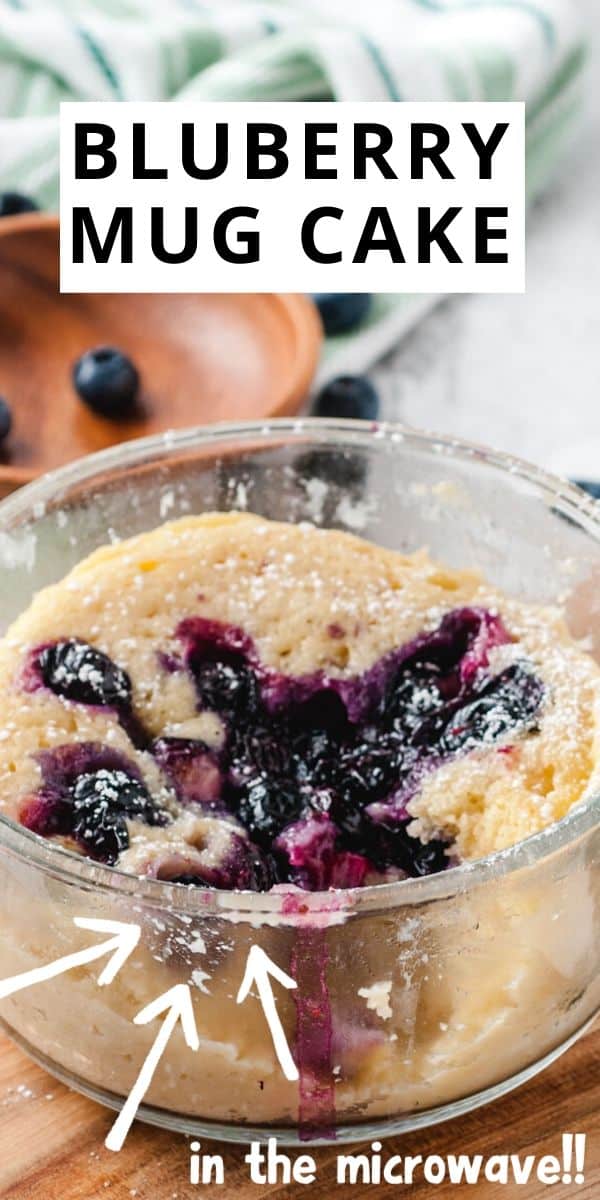 Blueberry Mug Cake - Shaken Together