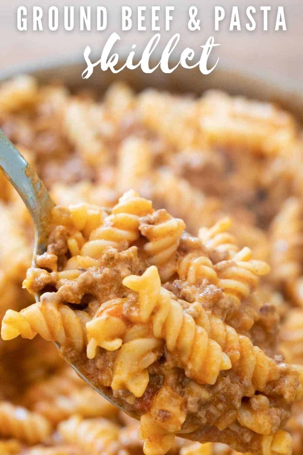 Ground Beef Pasta Skillet Dinner - Shaken Together