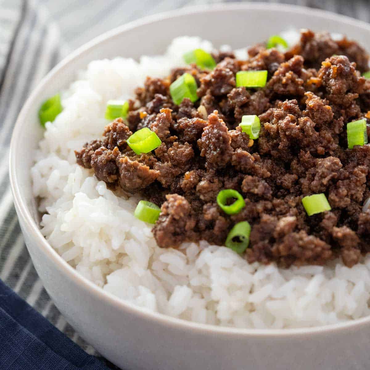 Super Easy Korean Ground Beef and Rice - Creations by Kara