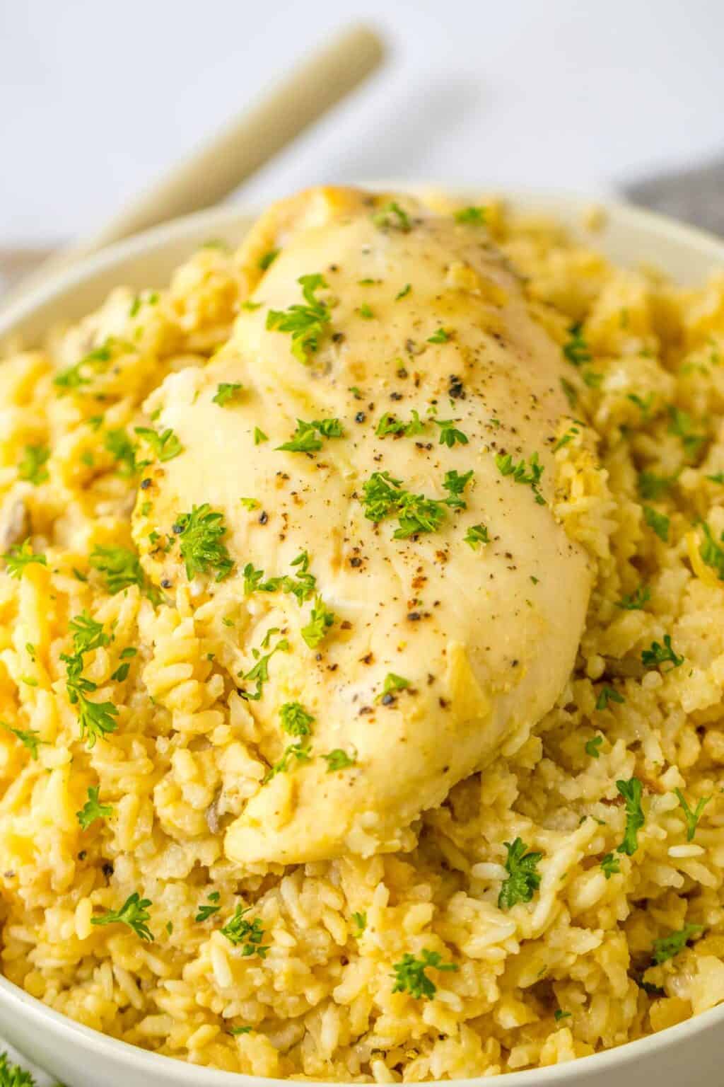 One Pan No Peek Chicken And Rice Shaken Together   No Peek Chicken And Rice 1024x1536 