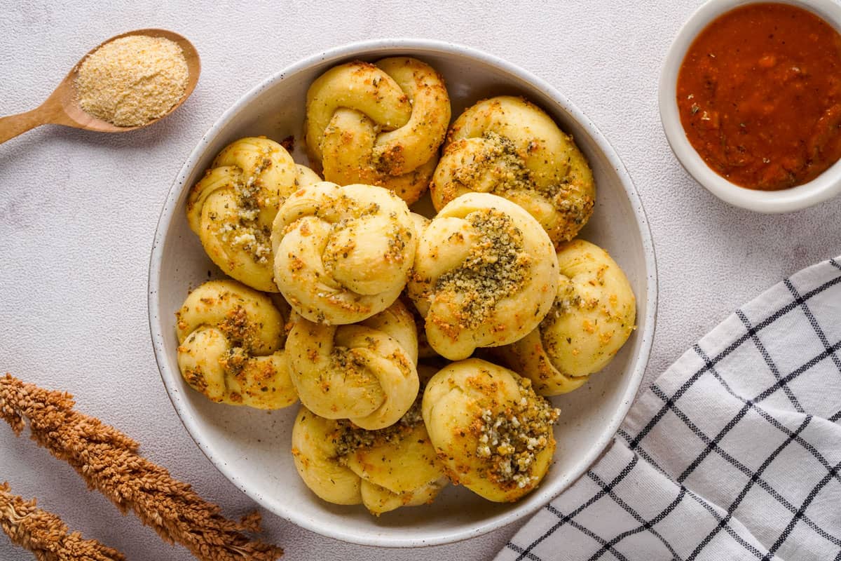 Easy Garlic Knots - Shaken Together